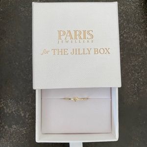 Jilly Box Mini-Heart Diamond Ring In Yellow Gold- Size 6